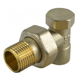 MEREO - Klum Radiatorové šróbenie, uzatvaracie, rohové, 1,2