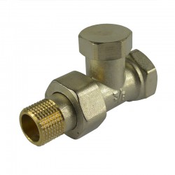 MEREO - Klum Radiátorové šrubenie, priame, uzatvárateľné , 3/8