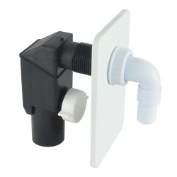 MEREO - Klum Sifón práčkový podomietkový o 40/50 mm, biely, plast (PR7010C)