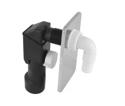 MEREO - Klum Sifón práčkový podomietkový, o 40/50 mm, chrómovaný plast (PR7011C)