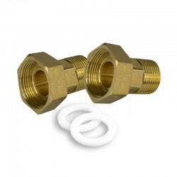 MEREO - Klum Šróbenie k vodomeru s tesnením - 2 ks, 3/4