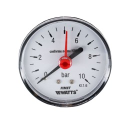 MEREO - Klum Tlakomer 63 mm, 0 - 10bar, zadný vývod 1/4