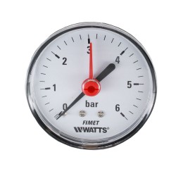 MEREO - Klum Tlakomer 63 mm, 0 - 6bar, zadný vývod 1/4