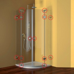 Mereo Kovanie oválne pre sprchové kúty CK70102E, CK70106E, CK70120E, komplet (CK93)