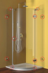 Mereo Kovanie oválne pre sprchové kúty CK70103LE, CK70103PE, komplet (CK94)