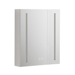 Mereo Kúpeľňová galérka 60 cm, zrkadlová skrinka, strieborná (CN190)