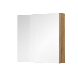 Mereo Kúpeľňová galerka 80 cm, zrkadlová skrinka, dub Riviera (CN717GRN)