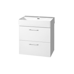 Mereo Leny, kúpeľňová skrinka s keramickým umývadlom 60 cm, biela (CN811N)