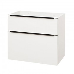 Mereo Mailo, kúpeľňová skrinka 81cm, biela, mat, čierne madlo (CN541SB)