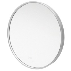 Mereo Mereo zrcadlo kulaté 600 mm, LED osvětlení, ocelově šedý rám, II. jakost, drobné škrábance rámu (CN164S2J)