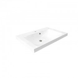 MEREO - Nábytkové umývadlo, 81x46x14 cm,liaty mramor, biele (UCM8146)