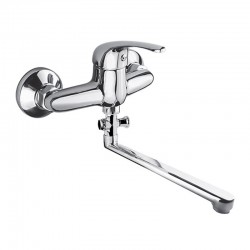 Mereo Nástenná batéria do byt. jadra, Lila, 150 mm, s plochým ramienkom 300 mm, bez príslušenstva (CBEE60204)