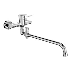 Mereo Nástenná batéria do byt. jadra, Pego, 150 mm, rúrkové ramienko ø 18 mm - 330 mm, bez prísl. (CB60205P)