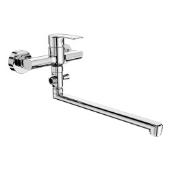Mereo Nástenná batéria do byt. jadra, Pego, 150 mm, s plochým ramienkom 300 mm, bez príslušenstva (CB60204P)