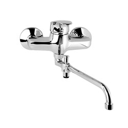 Mereo Nástenná batéria do byt. jadra, Sonáta, 100 mm, rúrkové ramienko 330 mm, bez príslušenstva, chróm (CB602A03N)