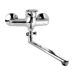 Mereo Nástenná batéria do byt. jadra, Sonáta, 150 mm, s plochým ramienkom 300 mm, bez príslušenstva, chróm (CB60204N)