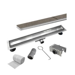 Mereo Odtokový sprchový žľab 50 cm, vr. roštu TILE (CZ134)