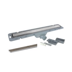 Mereo Odtokový sprchový žľab, vr. nerez. roštu 80x6,5 cm (CZ12PS)