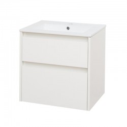 MEREO - Opto, kúpeľňová skrinka s keramickým umývadlom 61cm, biela (CN910)