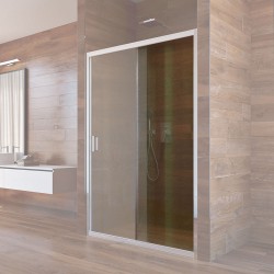 Mereo Pevný diel sklenený s profilom a tesnením pre CK80402K, 100x190 cm, Point, chrom ALU (CKND278K1)