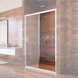 Mereo Pevný diel sklenený s profilom a tesnením pre CK80423K, 120x190 cm, sklo číre, chrom ALU (CKND279K)