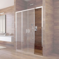 Mereo Pevný diel sklenený s profilom a tesnením pre CK80453K, 150x190 cm, sklo číre, chrom ALU (CKND279K4)