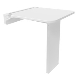 Mereo Sedátko do sprchy s podpornou nohou, duroplast, biele (CSS121P)