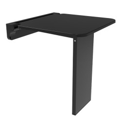 Mereo Sedátko do sprchy s podpornou nohou, duroplast, čierne (CSS121PB)