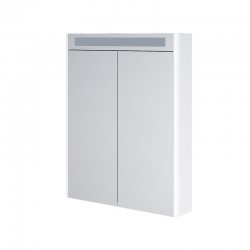 MEREO - Siena, kúpeľňová galérka 64 cm, zrkadlová skrinka, biela lesk (CN416GB)