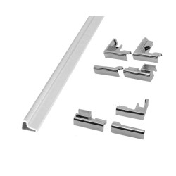 Mereo Spodná ALU prahová lišta pre CK10111Zx - CK10511Zx, vr. 7ks koncoviek (CKND261Z)