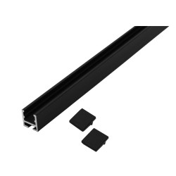 Mereo Spodná čierna ALU lišta pre CK1060xHB, vr. 2 ks krytiek, dĺžka 150 cm, čierny ALU (CKND251WB)