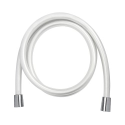 Mereo Sprchová hadica biela, lesklá 150 cm, systém zabraňujúci prekrúteniu (CB111W)