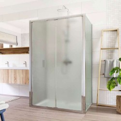 Mereo Sprchovací kút, Lima, obdĺžnik do priestoru U, zalamovací, 120x100x120 cm, chróm ALU, sklo Point (CK87232K)