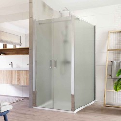 Mereo Sprchovací kút, Lima, obdĺžnik, dvojkrídlový, lietací, 100x120 cm, chróm ALU, sklo Point (CK88532K)