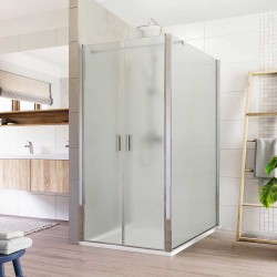 Mereo Sprchovací kút, Lima, obdĺžnik, dvojkrídlový, lietací, 80x90 cm, chróm ALU, sklo Point (CK87592K)