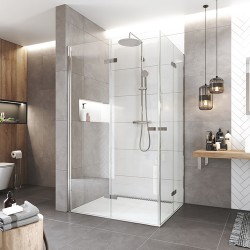 Mereo Sprchovací kút, Novea, obdĺžnik, zalamovací, 120x110 cm, chróm ALU, sklo Číre (CK14853ZVR)