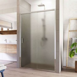 MEREO - Sprchové dvere, LIMA, dvojdilene, zasúvacie,  100 cm, chróm ALU, sklo Point (CK80402K)