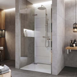 Mereo Sprchové dvere, Novea, pántové, 120x200 cm, chróm ALU, sklo Číre, ľavé prevedenie (CK10411ZL)