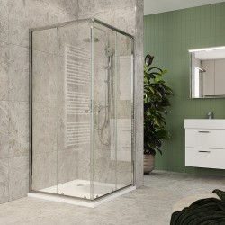 Mereo Sprchový kút, Kora Lite, štvorec, 80 cm, chróm ALU, sklo Číre (CK34133Z)