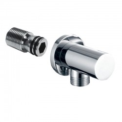 Mereo Stenový vývod, okrúhly, pochrómovaná mosadz (CB700E)