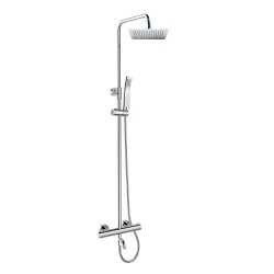 Mereo Termostatická vaňová batéria hlavovou hranatou sprchou, nerez (CB60101TSD)