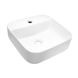 Mereo Umývadlo na dosku bez prepadu, 390x390x140 mm, keramické (UC393914S)