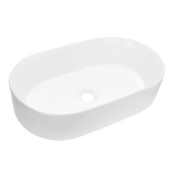 Mereo Umývadlo na dosku bez prepadu, 530x315x135 mm, okrúhle, keramické - pre zaslanie na palete (UC533214O)