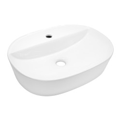 Mereo Umývadlo na dosku s prepadom, Lota, 500x380x150 mm, oválne, keramické (UC503815)