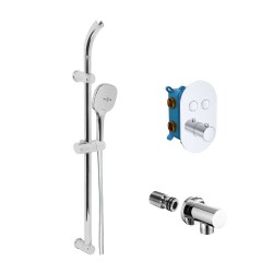 Mereo Vaňový set s termostatickou podomietkovú tlačidlovú batériou - 2-cestná - oválny kryt (CB60106TB1)