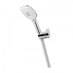 MEREO - Vaňový set s třípolohovou ručnou  sprchou, šedostriebornou  sprchovou hadicou a držiakom (CB569D)