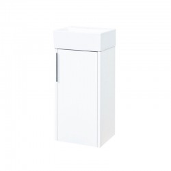 MEREO - Vigo, kúpeľňová skrinka s keramickým umývadlom, 33 cm, bílá (CN350)