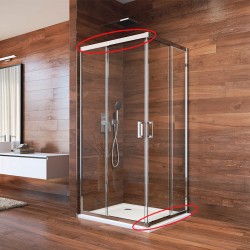 Mereo Vodiace profil pre CK608A..K, 80cm, spodná pravý, horný lˇavý, chróm (CKND164K2)