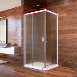 Mereo Vodiace profil pre CK608A..K, 90cm, spodná pravý, horný lˇavý, biely (CKND164K1)