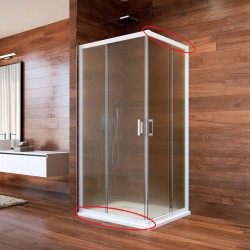 Mereo Vodiaci profil pre CK608A..K, 90cm, spodná ľavý, horný pravý, biely (CKND163K1)